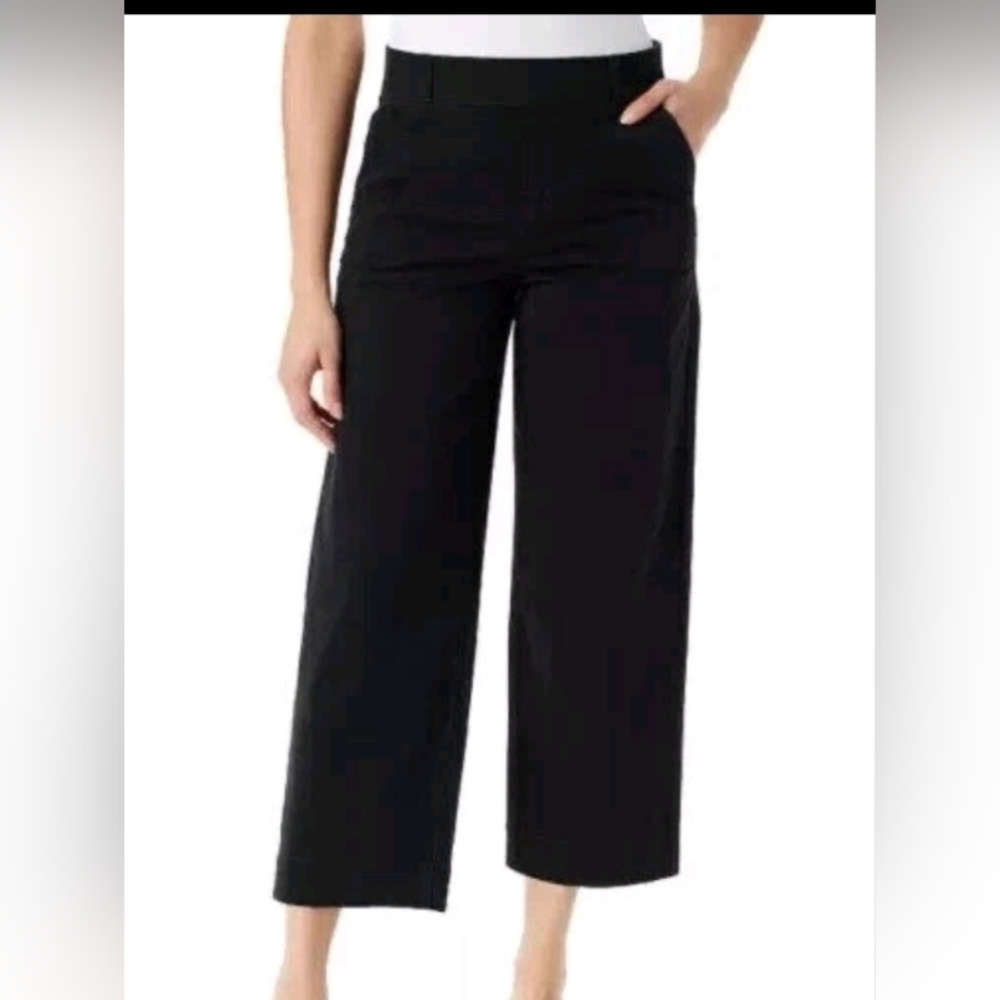 Gloria Vanderbilt Women's Cropped Length Tummy Control Pants, Black, Inseam 26